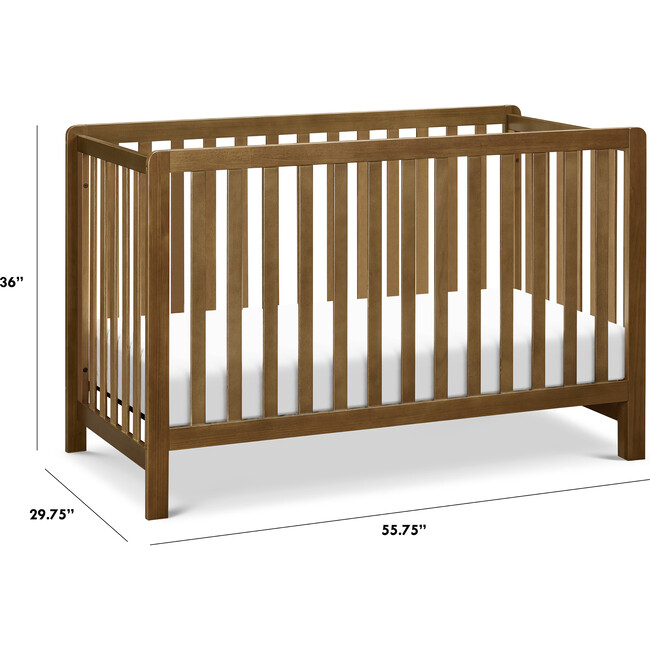 Colby 4-In-1 Low-Profile Convertible Crib, Walnut - Cribs - 8