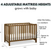 Colby 4-In-1 Low-Profile Convertible Crib, Walnut - Cribs - 9