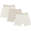 Boys Boxer Brief Sand 3pc Set, White - Underwear - 1 - thumbnail