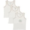 Sun Print Boys Undershirts 3 Pack, White - Underwear - 1 - thumbnail