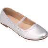 Sasha Ballerina Flat, Silver - Flats - 1 - thumbnail