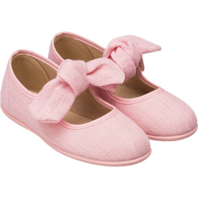 Linen Bow Mary Jane, Pink