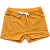 Boy's Euro Ribbed Shorts, Yellow - Swim Trunks - 1 - thumbnail