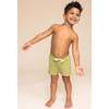 Boy's Euro Ribbed Shorts, Green - Swim Trunks - 2