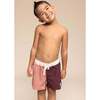 Boy's Board Shorts, Warm Brown & Tan - Swim Trunks - 2