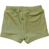 Boy's Euro Ribbed Shorts, Green - Swim Trunks - 3