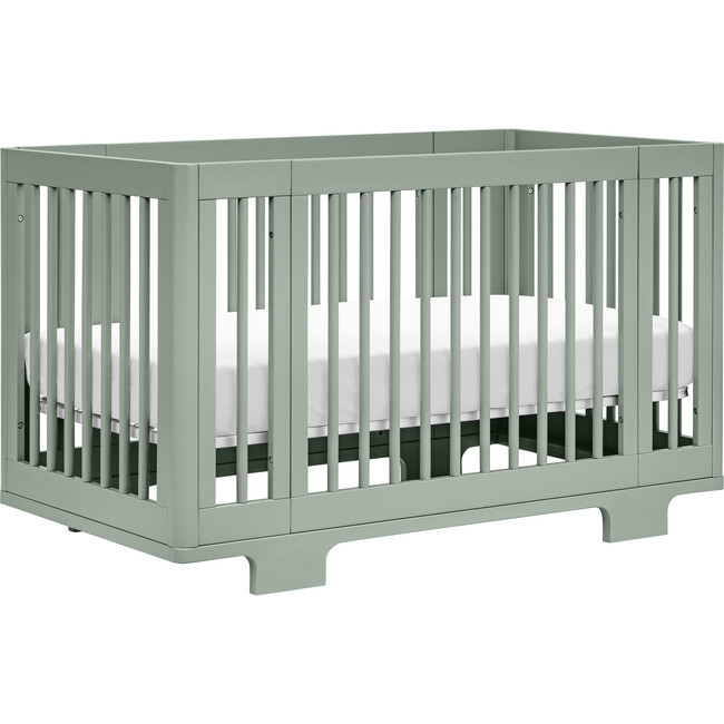 Yuzu 8-In-1 Convertible Crib with All-Stages Conversion Kits, Light Sage