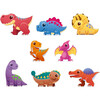 8pc Magnet Tiles Building Blocks 8 Dinosaur Magnetized Action Figures - STEM Toys - 1 - thumbnail