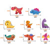 8pc Magnet Tiles Building Blocks 8 Dinosaur Magnetized Action Figures - STEM Toys - 2