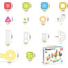 60 pc Magnet Tiles Building Block Travel Size Magnetic Marble Run Construction Toy Set - STEM Toys - 2