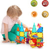 8pc Magnet Tiles Building Blocks 8 Dinosaur Magnetized Action Figures - STEM Toys - 6