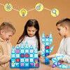71pc Mini Diamond Series Winter Ice Theme Magnetic Tile Building Blocks Travel Toy Set - STEM Toys - 4