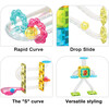 60 pc Magnet Tiles Building Block Travel Size Magnetic Marble Run Construction Toy Set - STEM Toys - 3