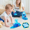 71pc Mini Diamond Series Winter Ice Theme Magnetic Tile Building Blocks Travel Toy Set - STEM Toys - 5