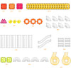 60 pc Magnet Tiles Building Block Travel Size Magnetic Marble Run Construction Toy Set - STEM Toys - 5