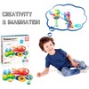 15pc Magnetic Marble Run Add-On Expansion Pack for Magnet Tile Building Blocks Maze Construction Toy - STEM Toys - 5