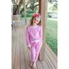 Edie Girls' Sweatshirt Jogger Set, I Heart You Pink - Mixed Apparel Set - 2