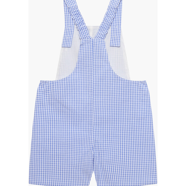 Little Alexander Bib Shorts Augustus & Friends, Pale Blue Gingham - Rompers - 2