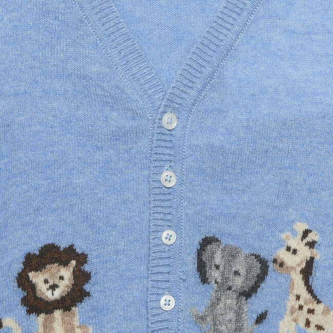 Little Augustus & Friends Cardigan, Blue Marl - Cardigans - 3
