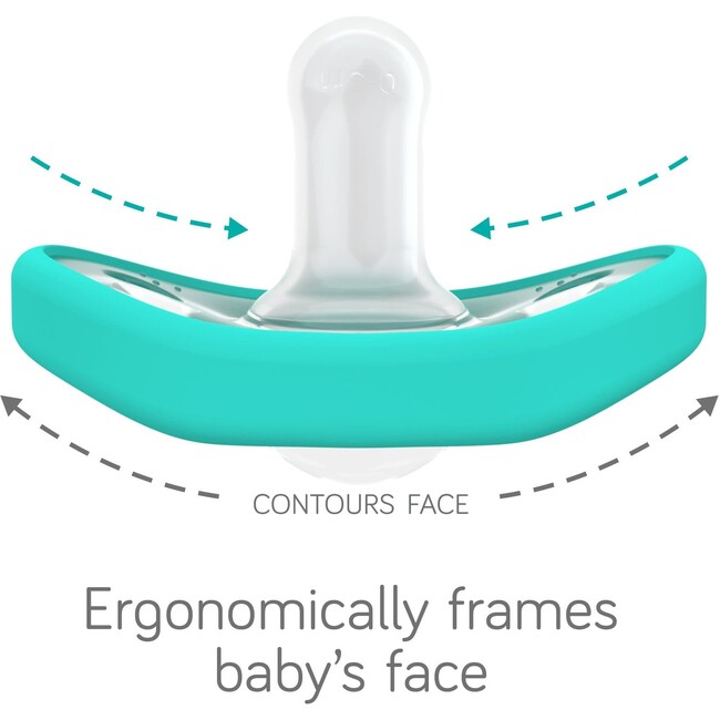 Active Pacifier - 4m+ 4pk, Sky & Sage - Pacifiers - 6