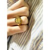 "Sparkle" Signet Adjustable Ring - Rings - 2
