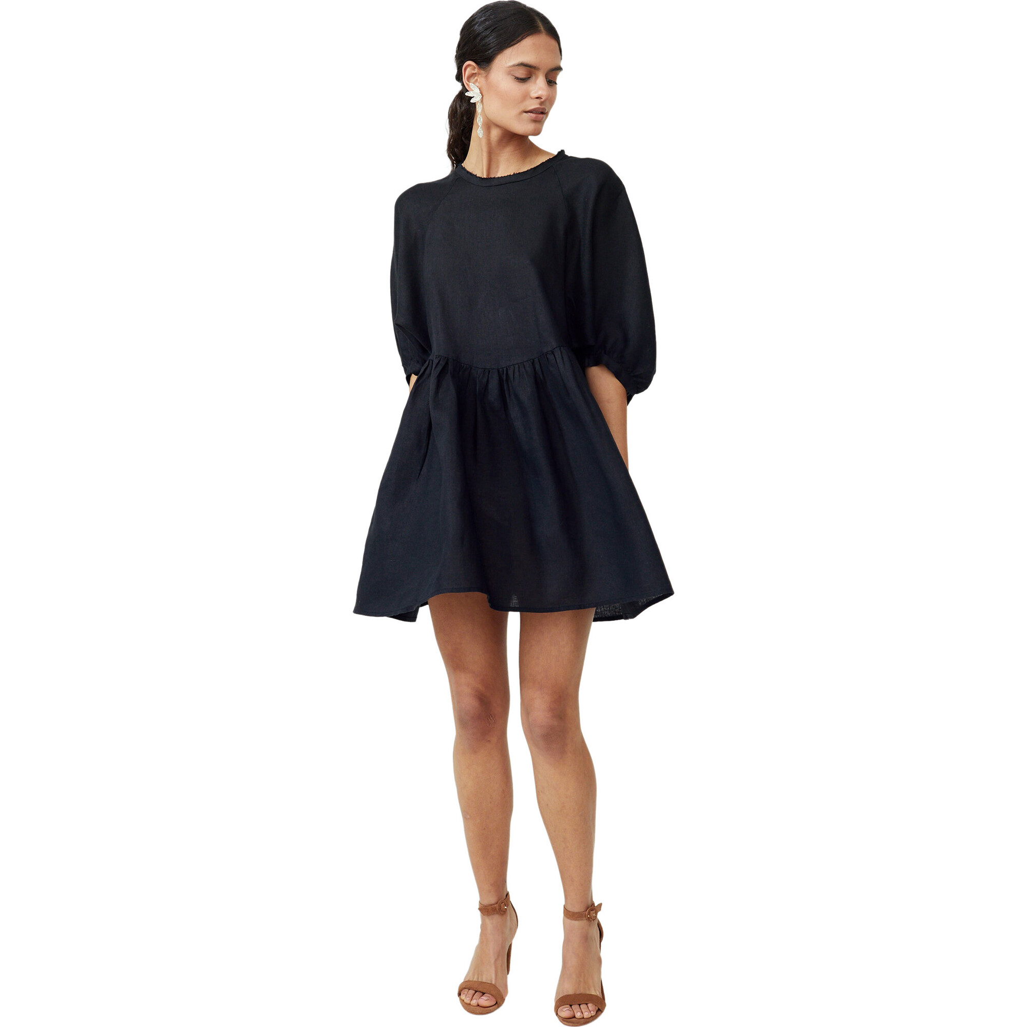 Women's Alcala Oversized Short Dress, Black - Dresses - 1