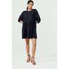 Women's Alcala Oversized Short Dress, Black - Dresses - 6