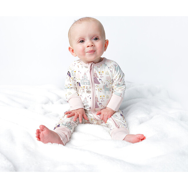 Once Upon a Time Bamboo Convertible Baby Pajama, White - Pajamas - 3