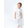 Once Upon a Time Bamboo Short Sleeve Kids Pajama Pants Set, White - Pajamas - 5