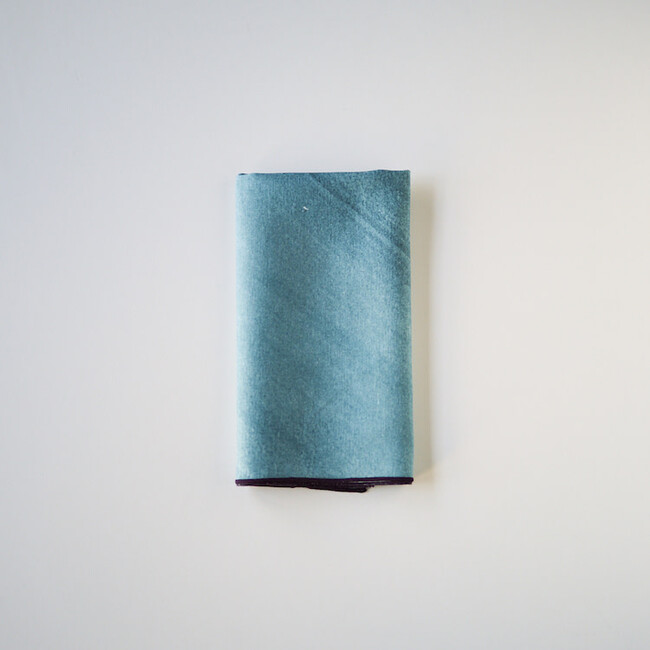 Blue Sunbeam Napkin with Maroon Trim