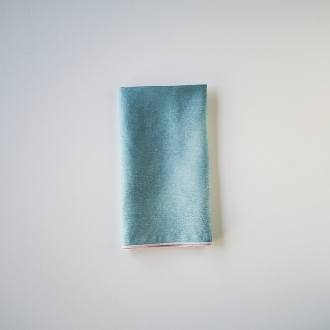 Blue Sunbeam Napkin with Pale Pink Trim - Tabletop - 2