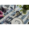 Grey and Blue Stripe Placemat with Maroon Trim - Tabletop - 2