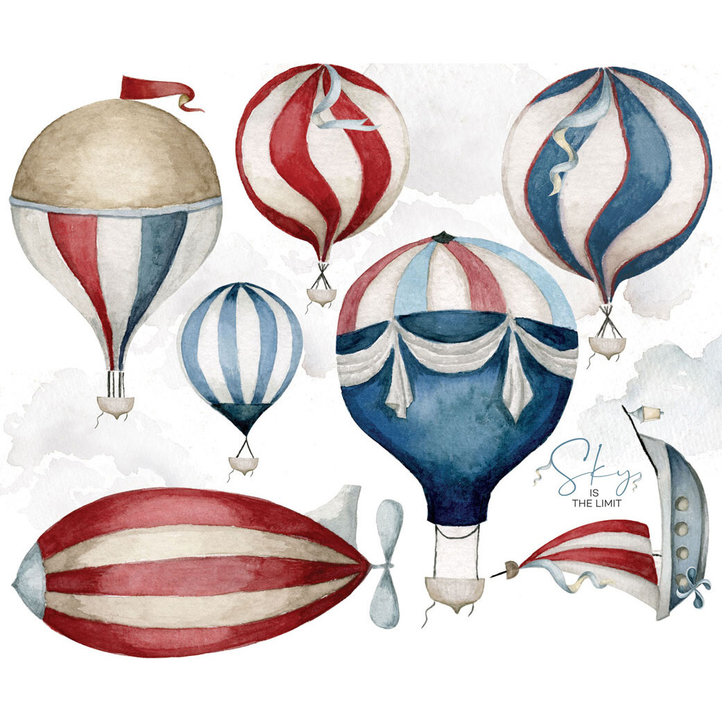 Sky Is The Limit Balloon Wall Decal Set - Wall Décor - 1