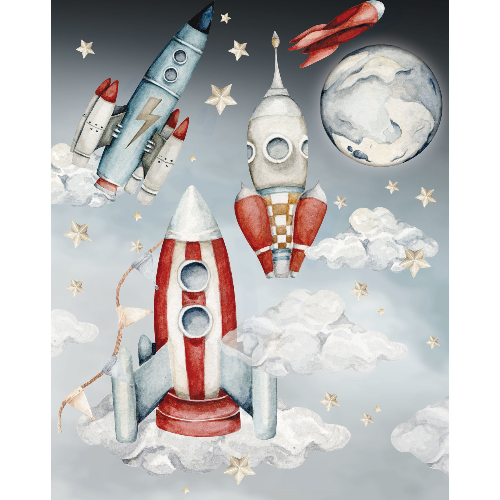 Rockets Future Sky Magic Is Everywhere Wall Decal Set - Wall Décor - 1