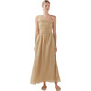 Women's Iris One Shoulder Maxi Dress, Sand - Dresses - 1 - thumbnail