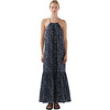 Women's Jacques A-Line Maxi Dress, Dot Print Navy - Dresses - 1 - thumbnail