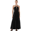 Women's Seraphina Deep V-Neck Maxi Dress, Black - Dresses - 1 - thumbnail