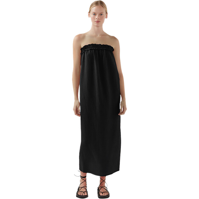 Women's Kahlo Strapless Knee-High Side Split Dress, Black