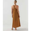 Women's Collins Scoop Neck Racerback Dress, Camel - Dresses - 3