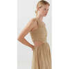 Women's Iris One Shoulder Maxi Dress, Sand - Dresses - 3