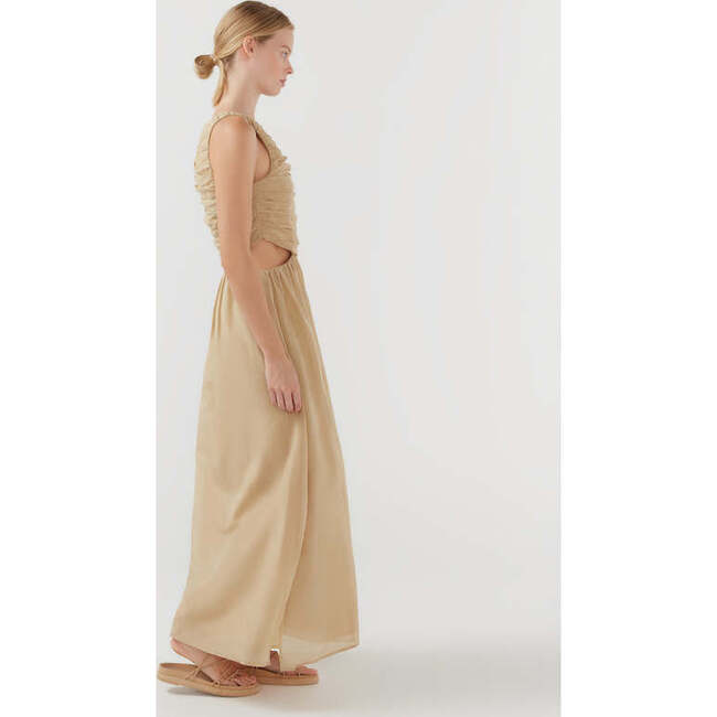 Women's Iris One Shoulder Maxi Dress, Sand - Dresses - 4