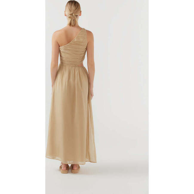 Women's Iris One Shoulder Maxi Dress, Sand - Dresses - 5