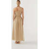 Women's Iris One Shoulder Maxi Dress, Sand - Dresses - 5