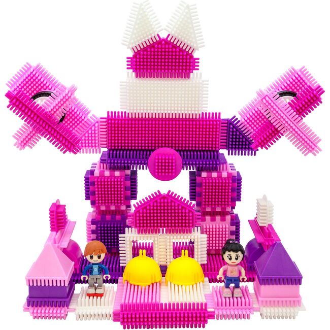 Pink Castle Hedgehog Building Blocks 106 pc Basic Building Set