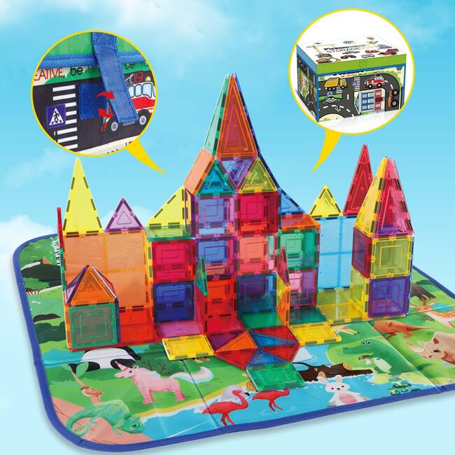 Foldable & Collapsible Reversible Car and Animal Theme Storage Bin - STEM Toys - 2