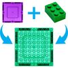 512 Piece Magnetic Brick Tile and Brick Building Set - STEM Toys - 3