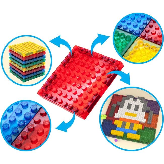 512 Piece Magnetic Brick Tile and Brick Building Set - STEM Toys - 4
