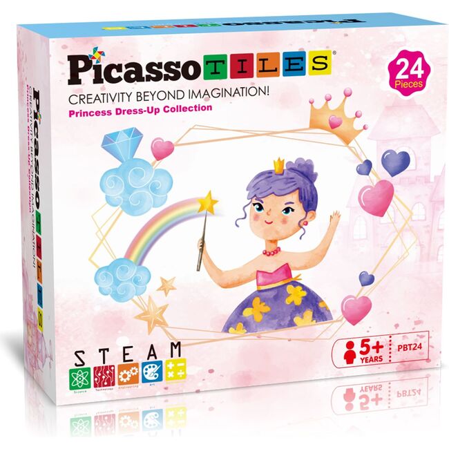 Kids 24 Piece Fairytale Royal Princess Dress Up - Pretend Play Tiara, Jewelry Boutique, Shoes & Fashion Accessories - STEM Toys - 7