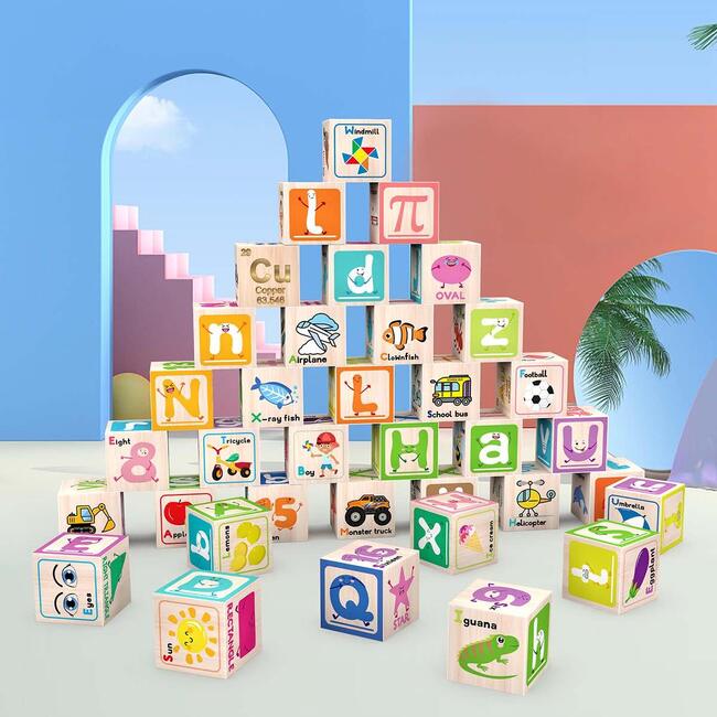 36 Piece Magnetic Cubes Alphabet & Numbers