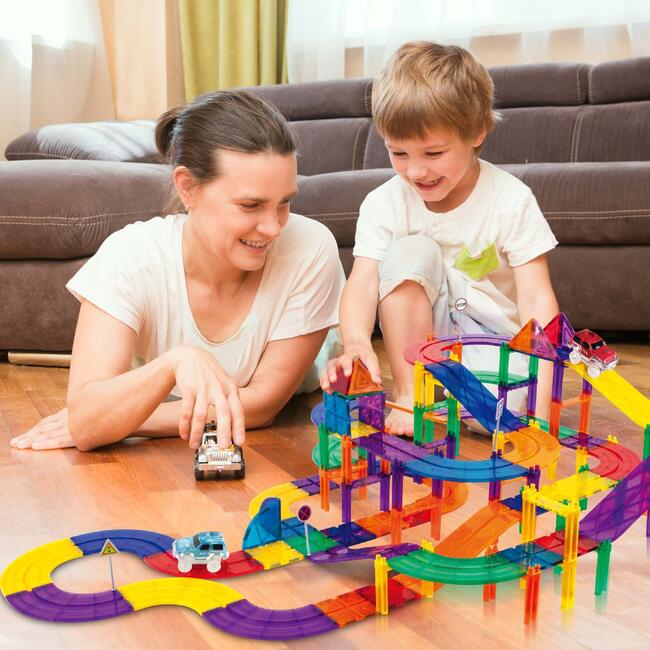 12 Piece Support Column Expansion Supporting Pack for Magnetic Race Car Track Magnet Tile - STEM Toys - 3